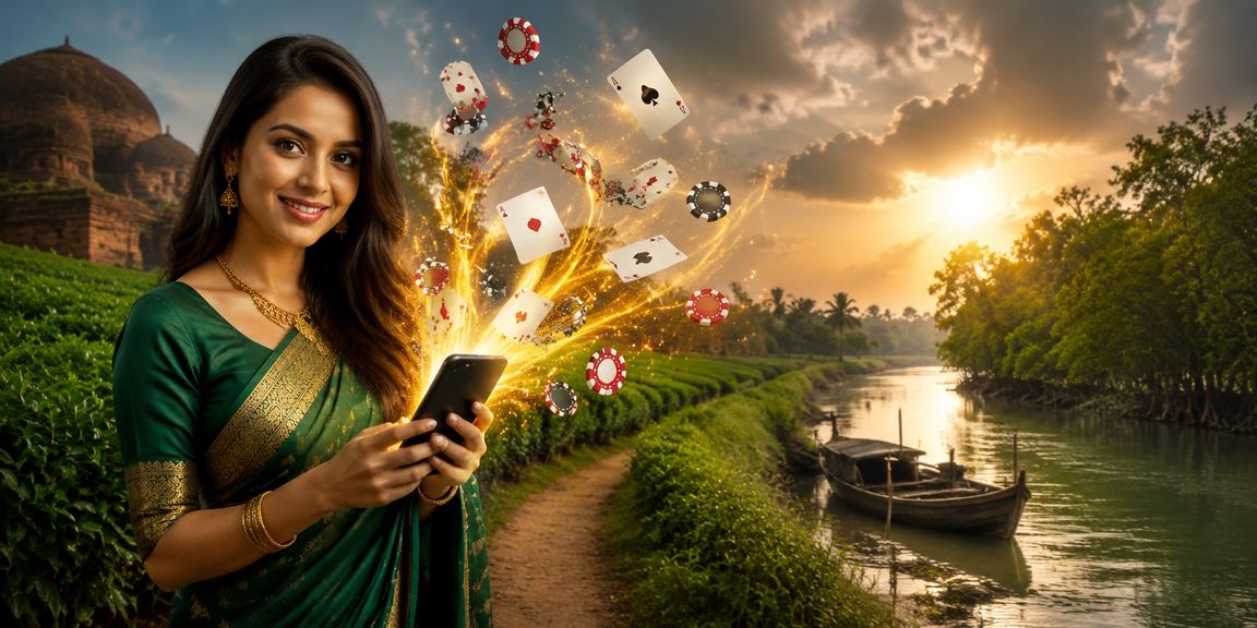 সুন্দরবন অঞ্চলে পোকার গেম চা বাগান পরিবেশ